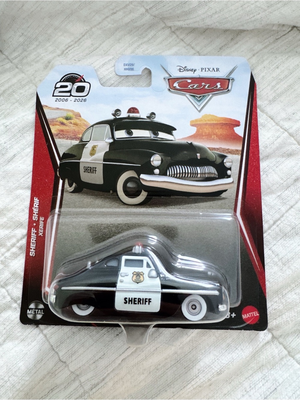 Disney Pixar Cars 20th Anniversary Sheriff Diecast Vehicle New In Package Mattel